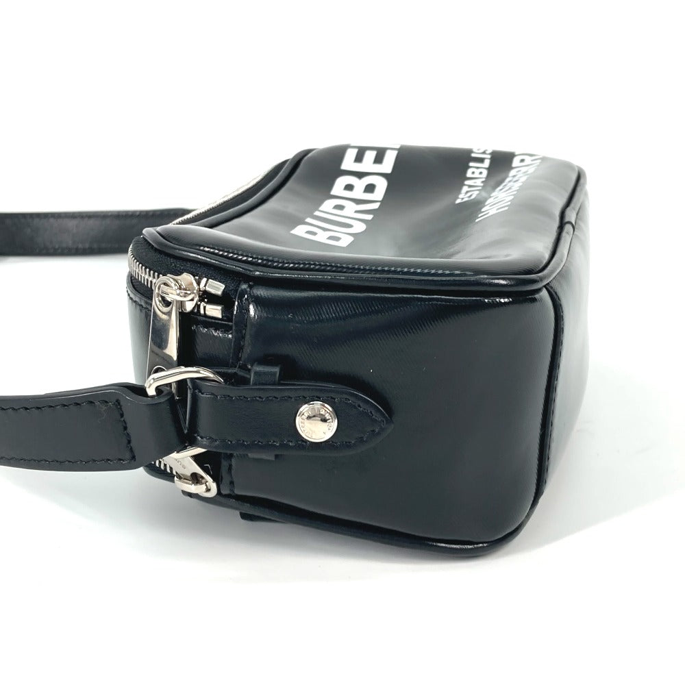 BURBERRY Shoulder Bag leather black By color logo Horseferry mens