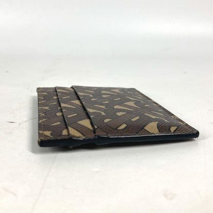 BURBERRY Card Case leather Brown TB logo unisex(Unisex)