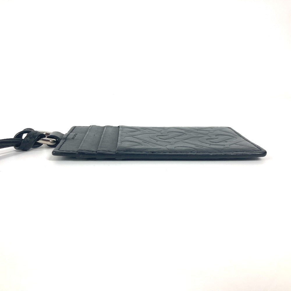 BURBERRY Card Case leather black TB logo unisex(Unisex)