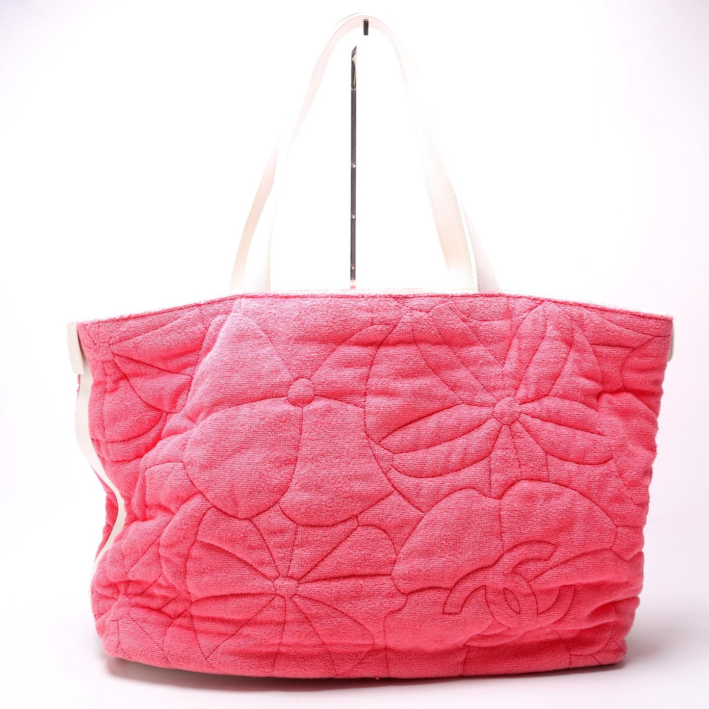 Chanel CC Terry Cotton Camellia Beach Tote Bag