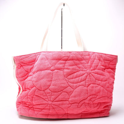 Chanel CC Terry Cotton Camellia Beach Tote Bag