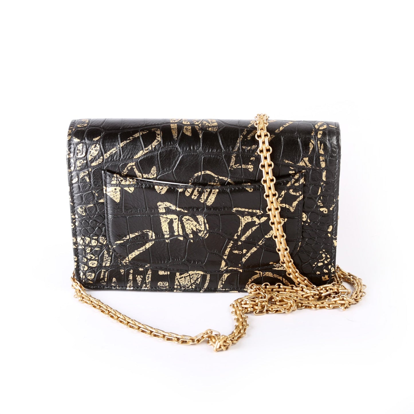 Chanel WOC 2.55 Crocodile Embossed Graffiti Calfskin 28M Bag