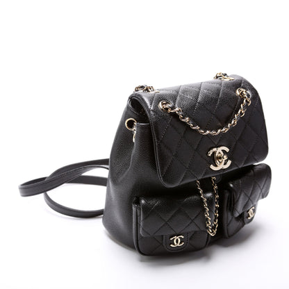 Chanel Duma Pocket Small Backpack Caviar RFID Bag