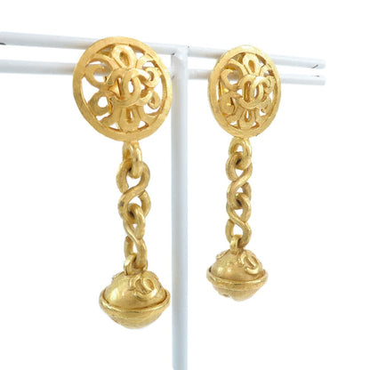 CHANEL Earring Plated Gold gold bell Women