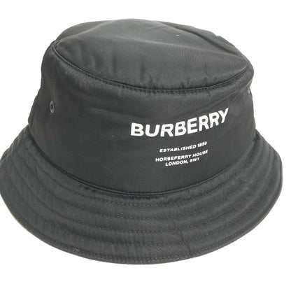 BURBERRY hat 8044081 Nylon black Horseferry logo mens L