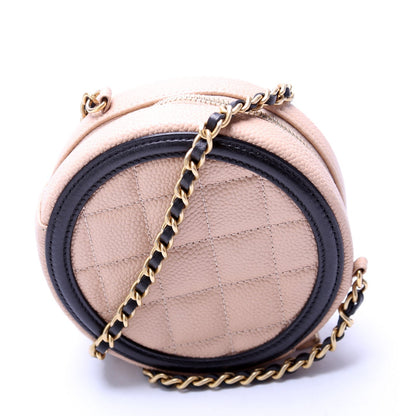 Chanel Filigree Round Crossbody Caviar 26M Bag