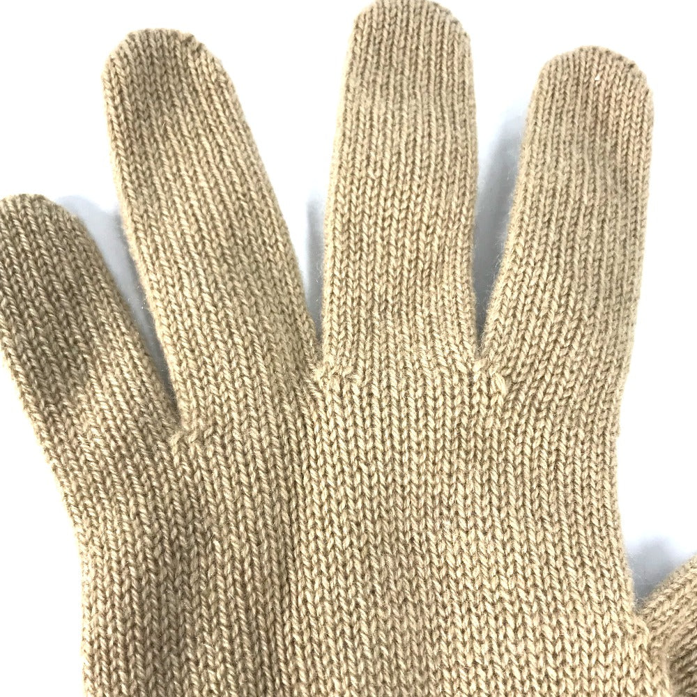 BURBERRY gloves wool beige By color logo Women