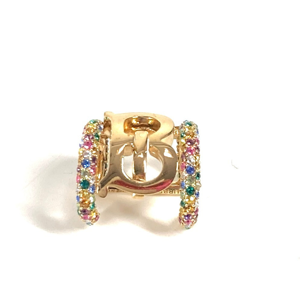 BURBERRY Earring metal gold logo rhinestone ear cuff unisex(Unisex)