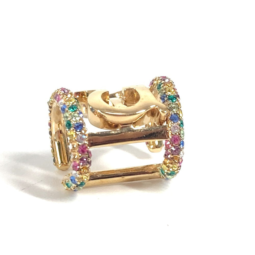 BURBERRY Earring metal gold logo rhinestone ear cuff unisex(Unisex)