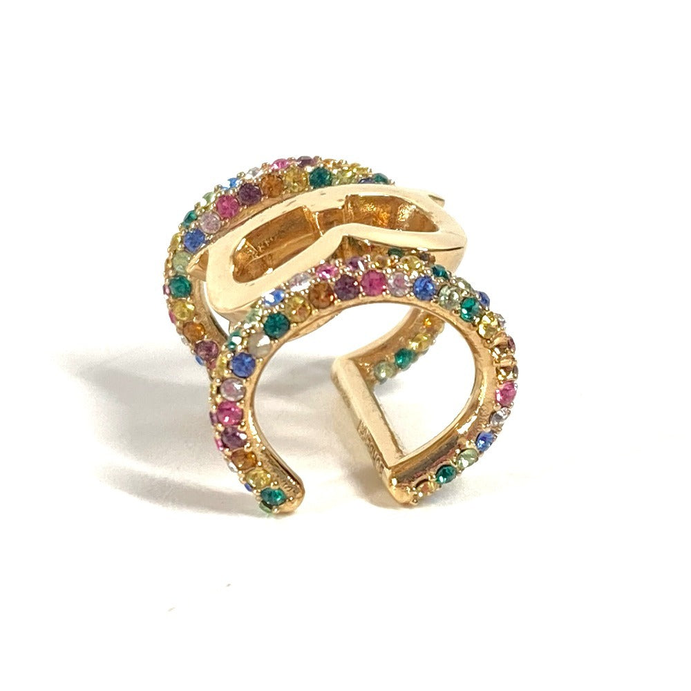 BURBERRY Earring metal gold logo rhinestone ear cuff unisex(Unisex)