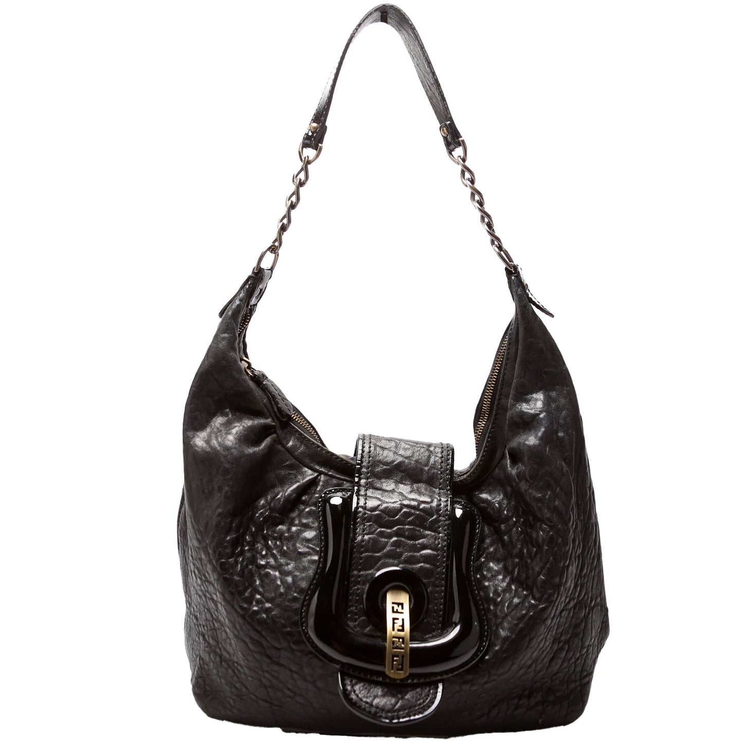 Fendi 8BR563 Nappa Leather B Buckle Hobo Bag