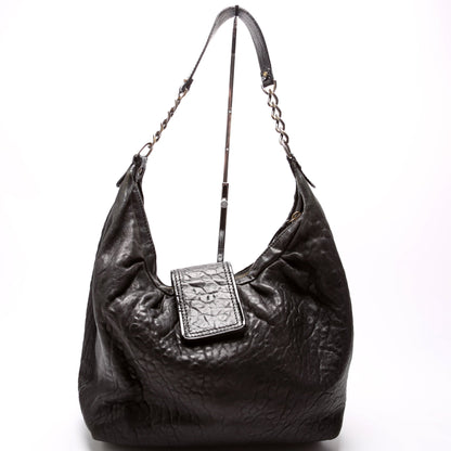 Fendi 8BR563 Nappa Leather B Buckle Hobo Bag