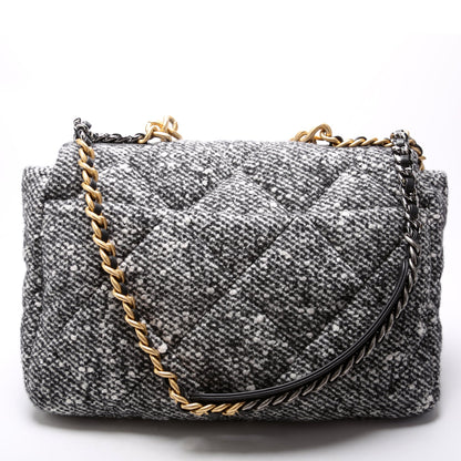 Chanel 19 Maxi Flap Quilted Tweed Bag