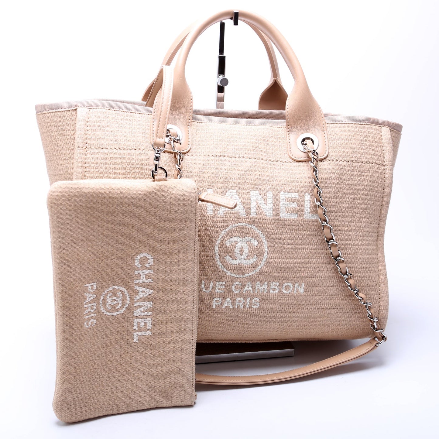 Chanel Deauville Small With Pouch Mixed Fibers Bag