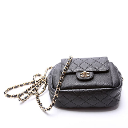 Chanel CC Day Camera Case Quilted Caviar 27M Bag