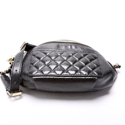 Chanel CC Waist Quilted Crumpled Glazed Lambskin 25M Bag