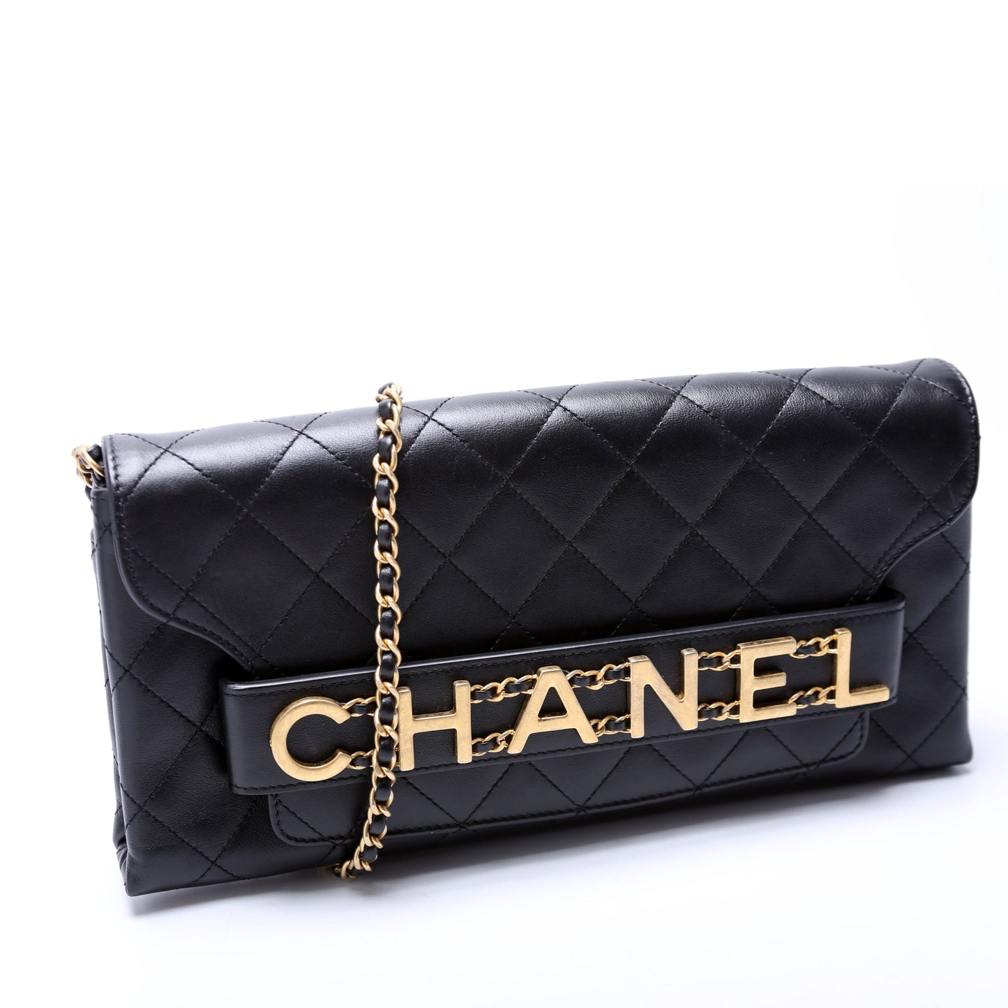 Chanel Enchained Quilted Calfskin Clutch 29M Bag
