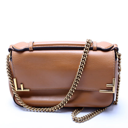 Fendi Glazed Fabric Double FF Shoulder 8BT308 Bag