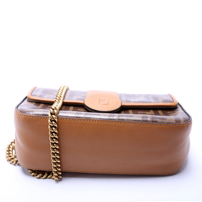 Fendi Glazed Fabric Double FF Shoulder 8BT308 Bag