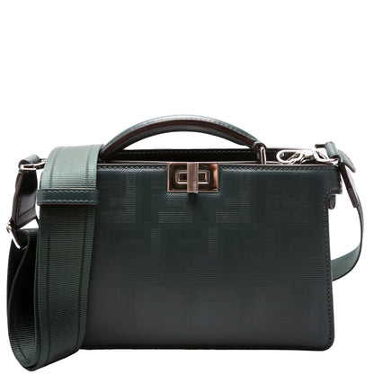Fendi x Marc Jacobs FF Embossed Peekaboo Iseeu Crossbody 7VA582 Green Bag