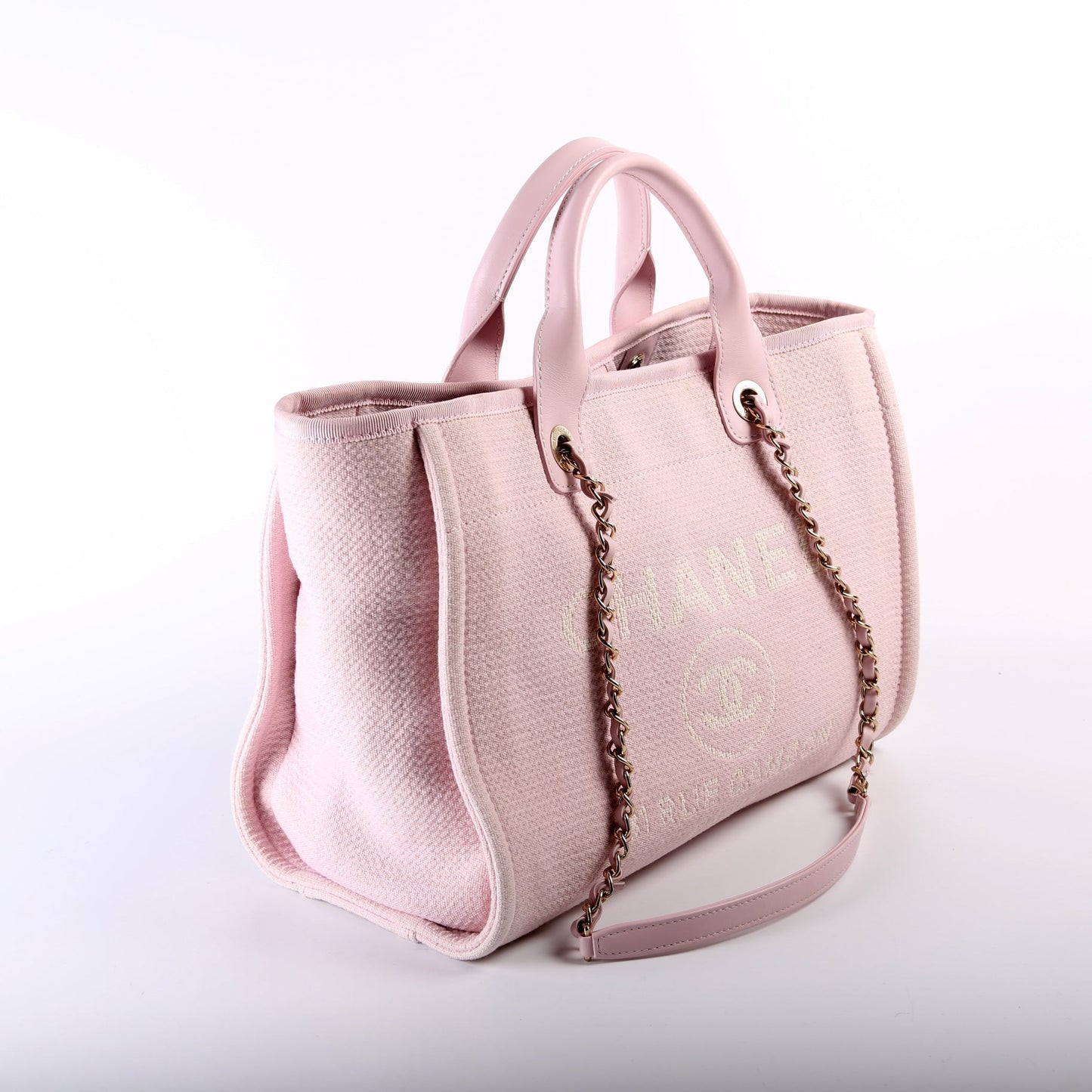 Chanel Deauville Small W/Pouch Mixed Fibers Bag