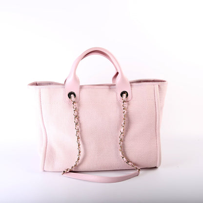 Chanel Deauville Small W/Pouch Mixed Fibers Bag
