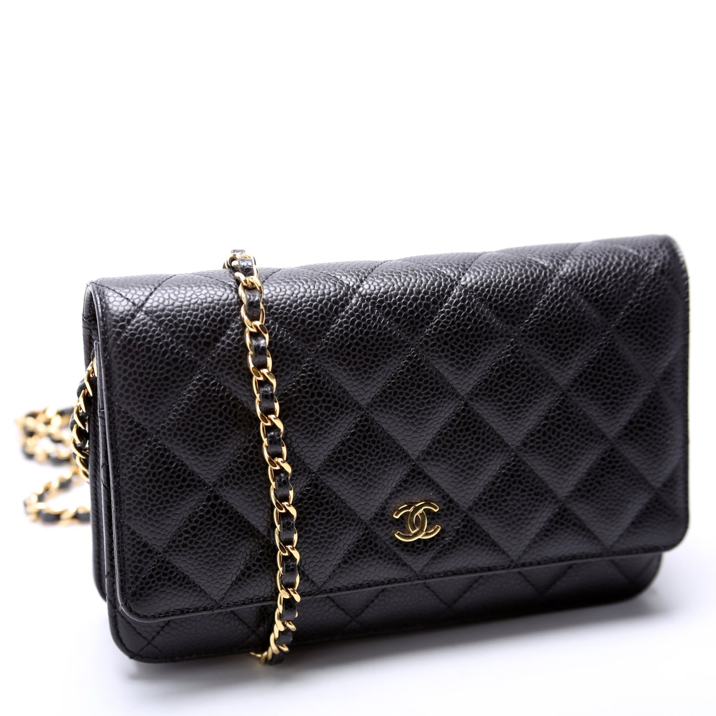 Chanel WOC Classic Quilted Caviar RFID Black Bag