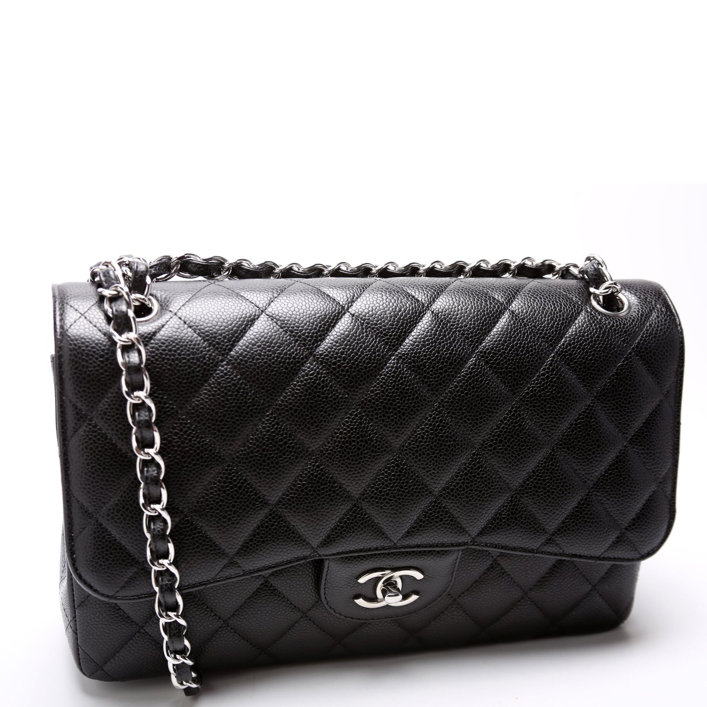 Chanel Classic Flap Jumbo Caviar RFID Black Bag
