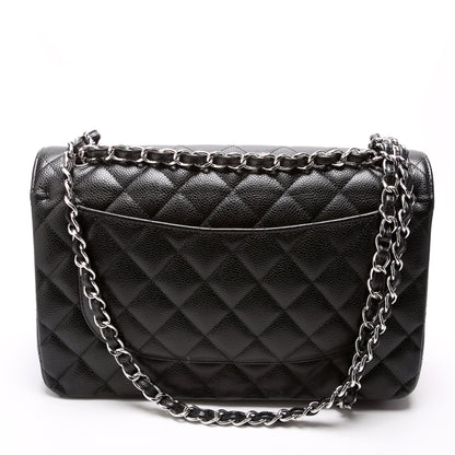 Chanel Classic Flap Jumbo Caviar RFID Black Bag