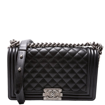 Chanel Boy Flap Medium Old Caviar RFID Black Bag