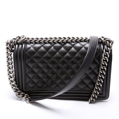 Chanel Boy Flap Medium Old Caviar RFID Black Bag