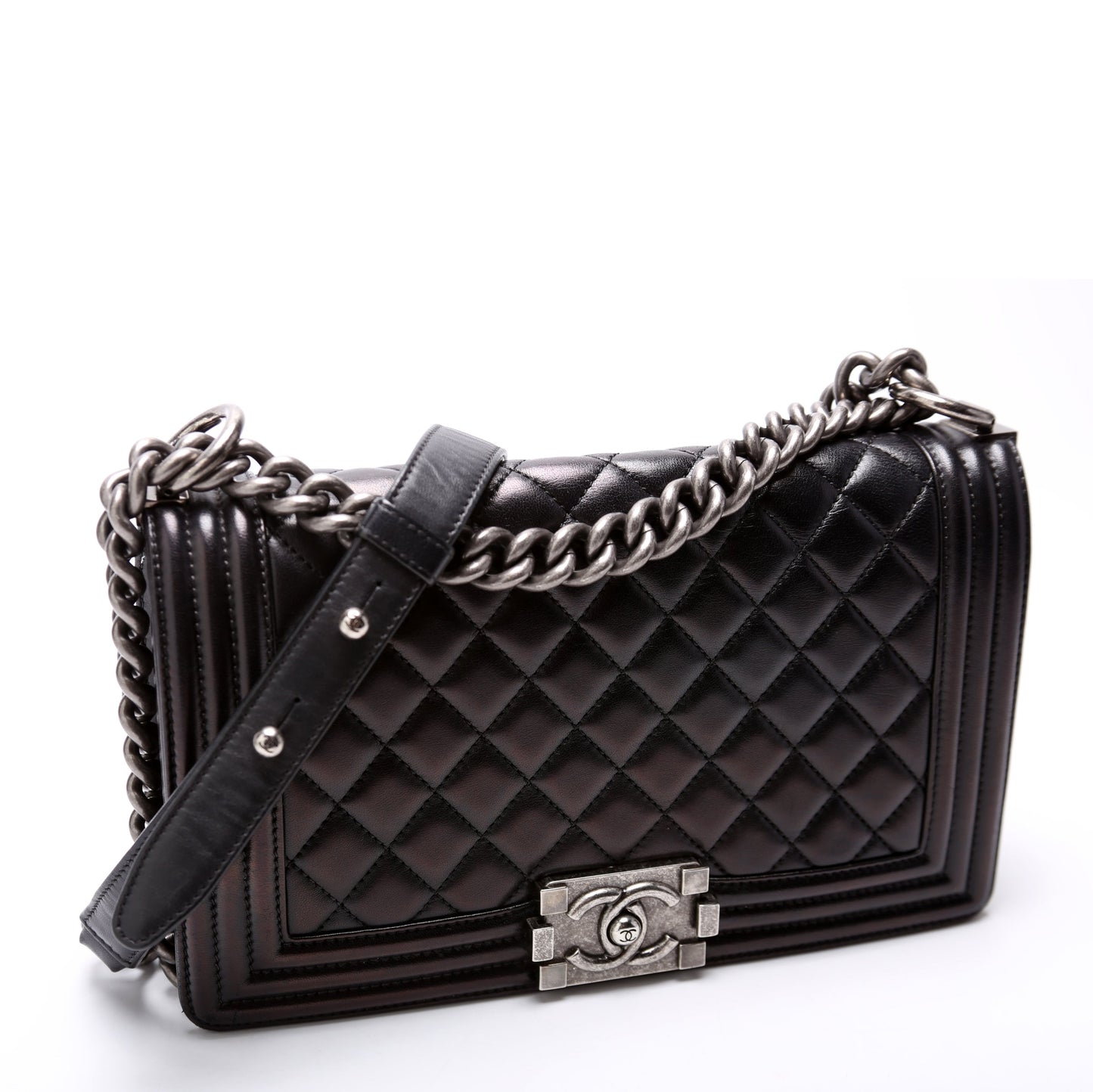 Chanel Boy Flap Medium Old Lambskin 23M Black Bag