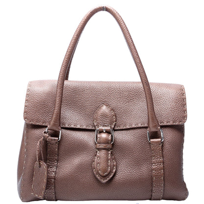 Fendi Linda Selleria Leather Medium Brown Bag