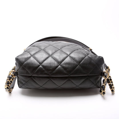 Chanel CC Quilted Maxi Hobo Lambskin RFID Bag