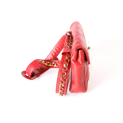 Chanel CC Turnlock Waist Vintage Belt Size 75/30 Red Bag