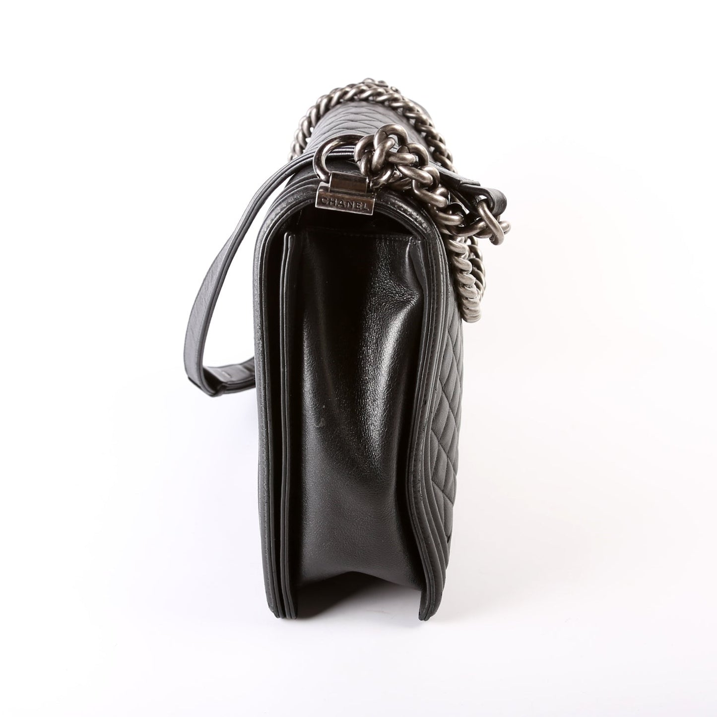 Chanel Boy Flap Large Lambskin 19M Black Bag