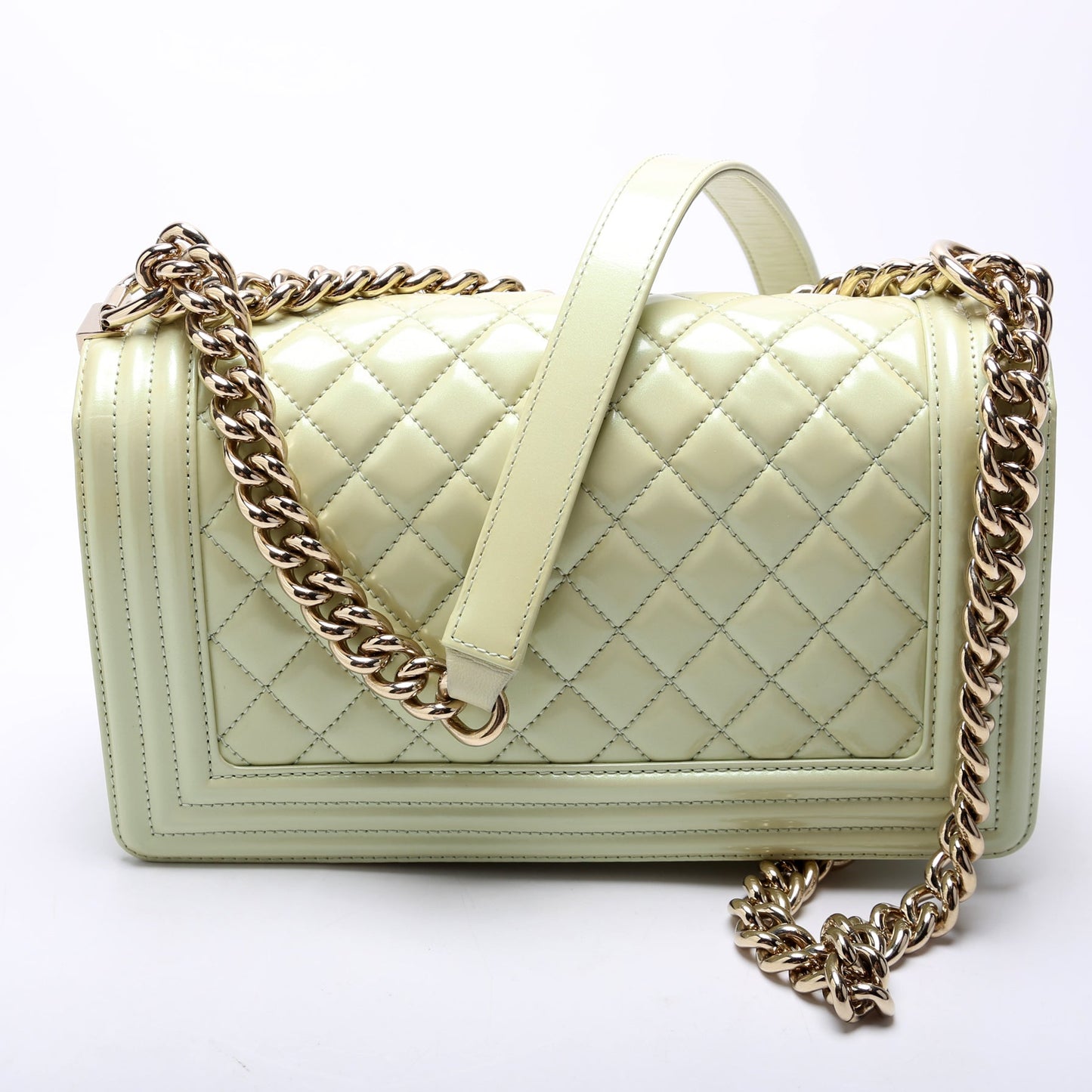 Chanel Boy Flap Medium Green 22M Bag