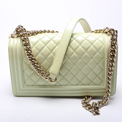 Chanel Boy Flap Medium Green 22M Bag