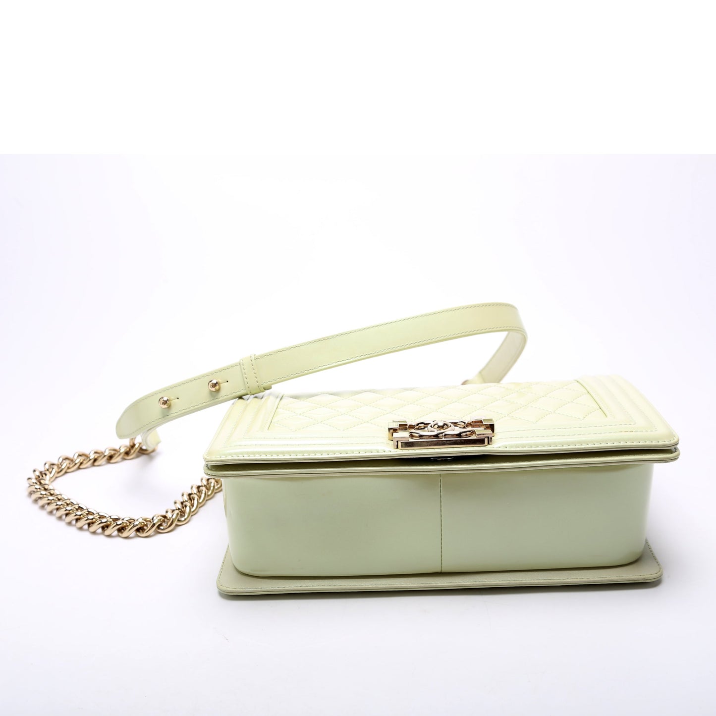 Chanel Boy Flap Medium Green 22M Bag