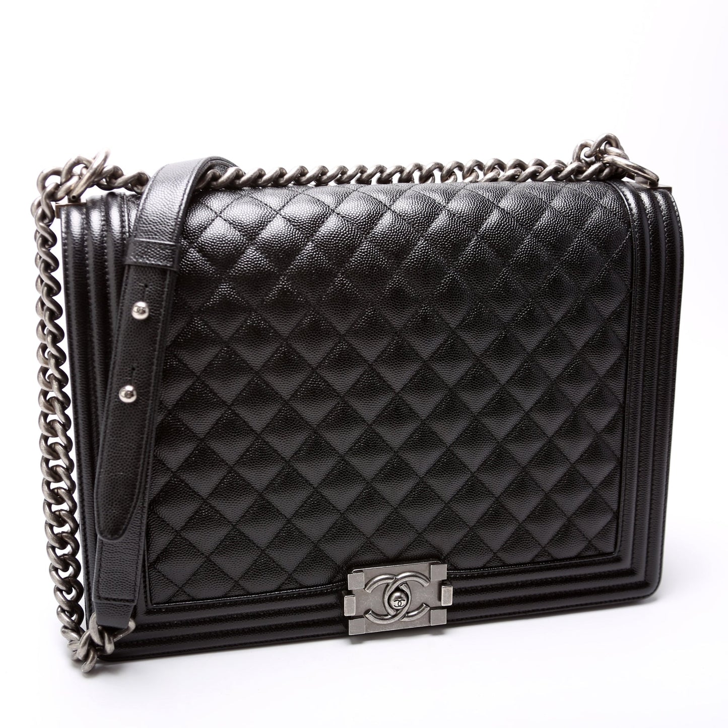 Chanel Boy Flap Large Caviar 25-28M Black Bag
