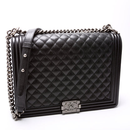 Chanel Boy Flap Large Caviar 25-28M Black Bag