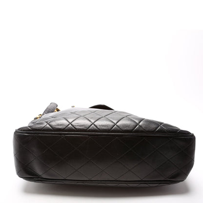 Chanel CC Quilted Lambskin Chain Shopper Vintage 1M Black Bag