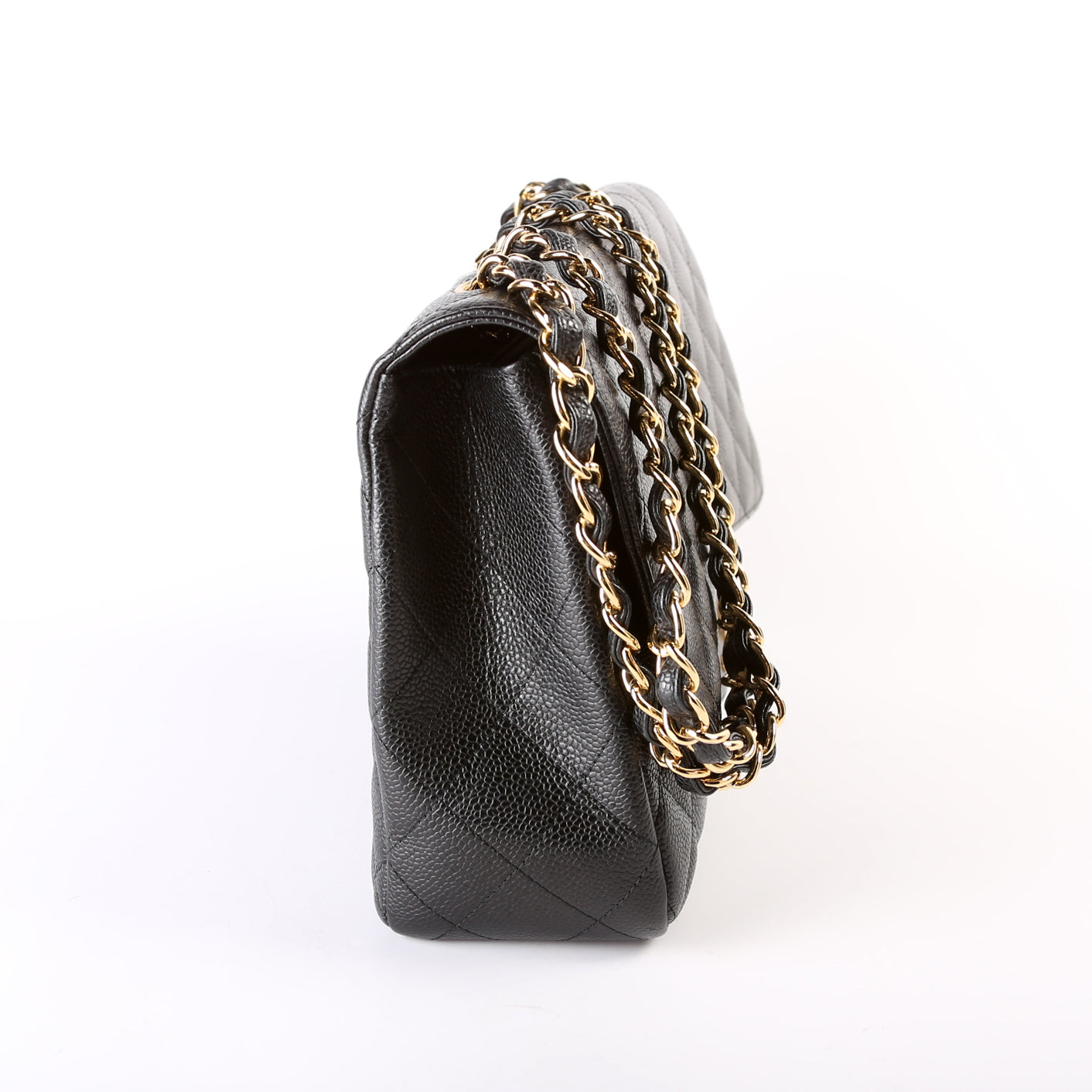 Chanel Classic Flap Jumbo Caviar 10-13M Black Bag