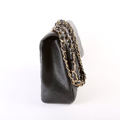 Chanel Classic Flap Jumbo Caviar 10-13M Black Bag