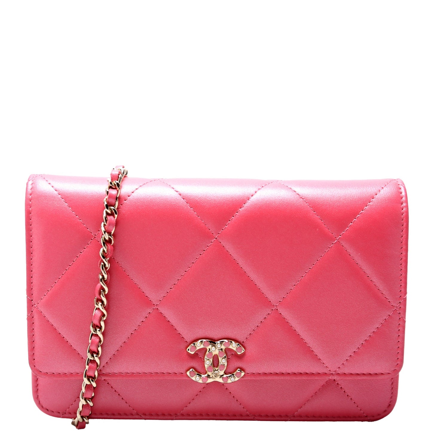 Chanel WOC Pearl CC Lambskin Pink Bag