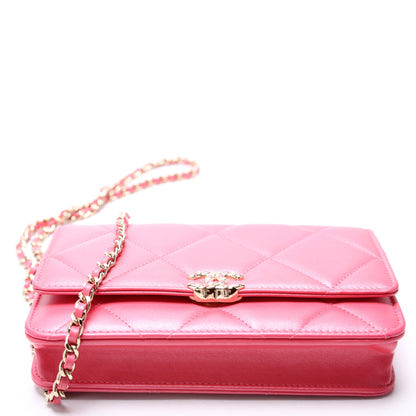 Chanel WOC Pearl CC Lambskin Pink Bag