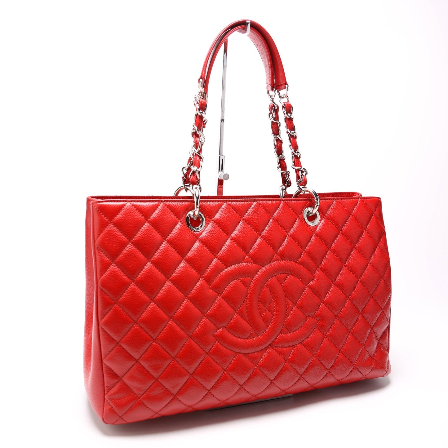 Chanel Grand Shopping Tote Caviar XL Red Bag