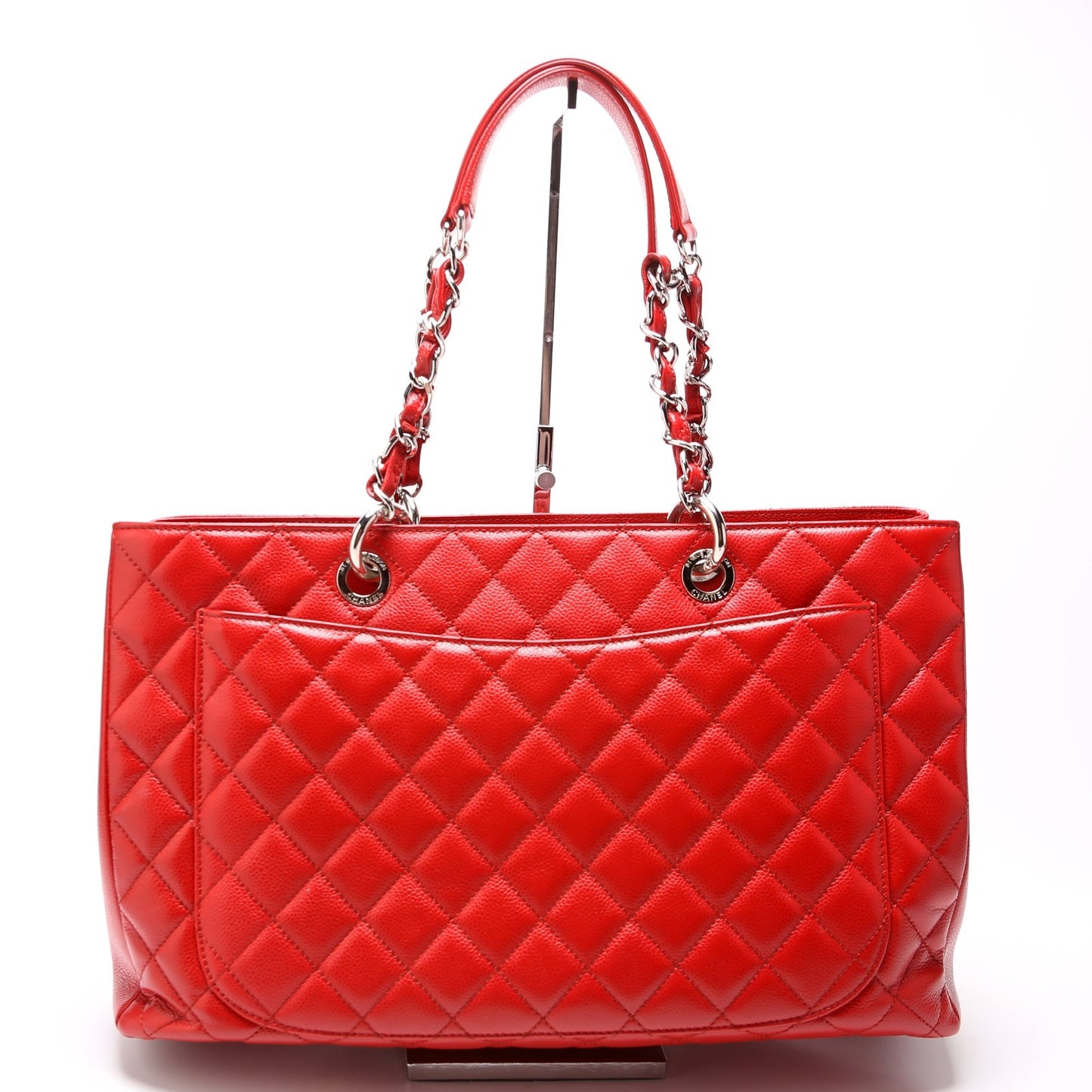 Chanel Grand Shopping Tote Caviar XL Red Bag