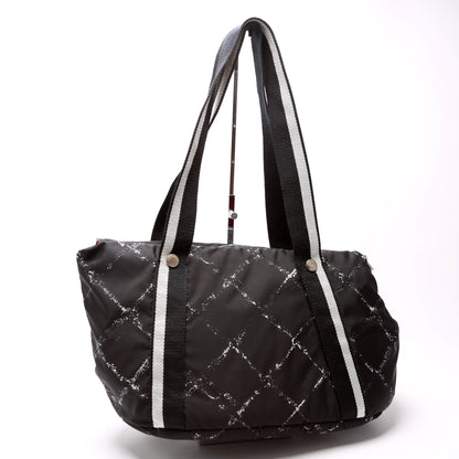 Chanel Travel Ligne Nylon Pet Carrier 5M Black Bag