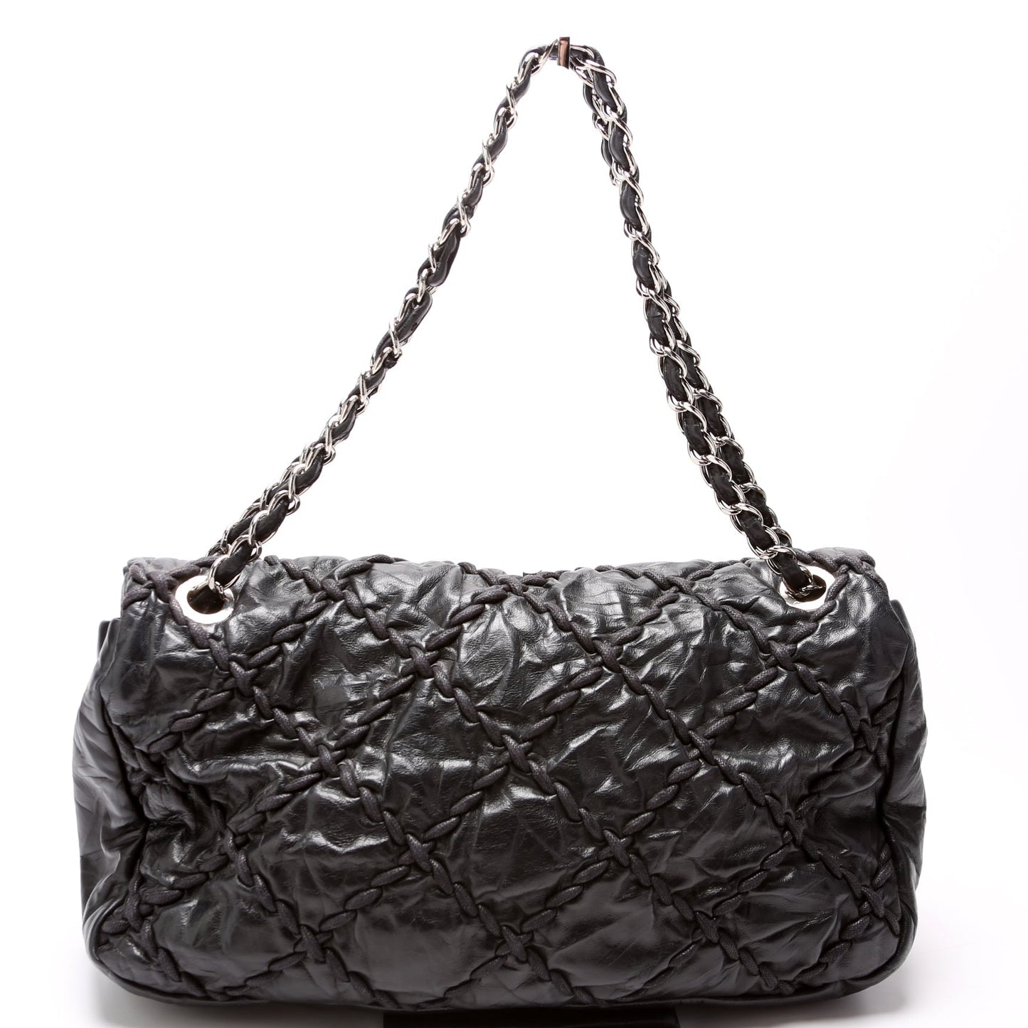 Chanel Ultra Stitch Jumbo Flap Calfskin 14M Black Bag